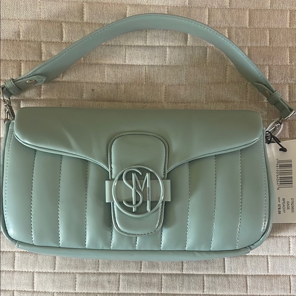 Steve Madden Green Quilted Shoulder Bag